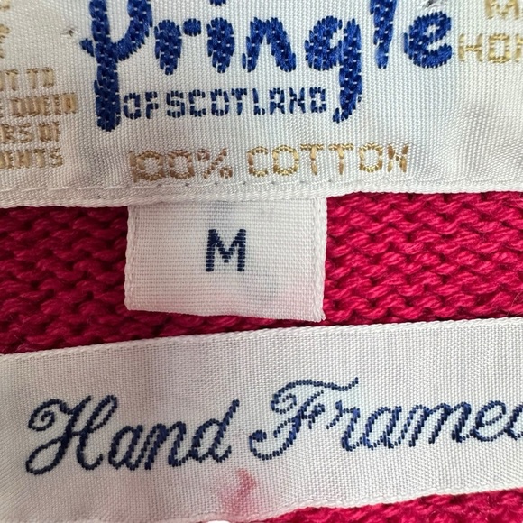 Vintage Pringle of Scotland cotton mens pullover sweater size M preppy academia - Picture 3 of 9